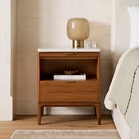 Parker 21" Breadboard Nightstand, Cool Walnut