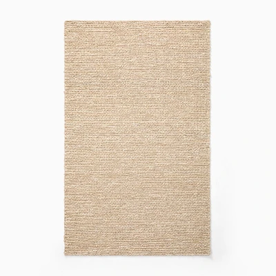 Laguna Wool Jute Rug, 5x8, Alabaster