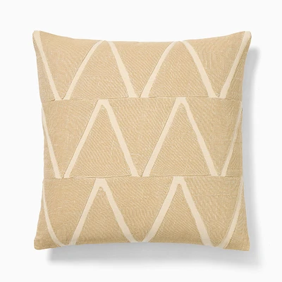 Pieced Triangle Pillow Cover, 20x20, Almond