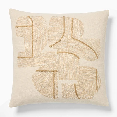 Linework Modern Shapes Pillow Cover, 20x20, Natural