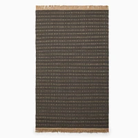 Simple Dash Jute Rug, 5X8, Dark Olive