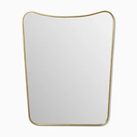 Lance Metal Wall Mirror, Antique Brass, 32x41