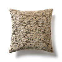 Abstract Linear Chenille Pillow Cover, 16X16, Golden Oak