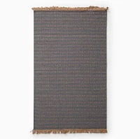 Simple Dash Jute Rug, 5X8, Dark Olive