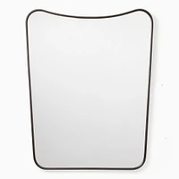 Lance Metal Wall Mirror, Antique Brass, 32x41