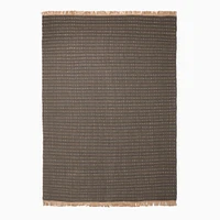 Simple Dash Jute Rug, 5X8, Dark Olive