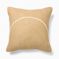 Outdoor Woven Arches Pillow, 20"x20", Natural