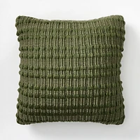 Outdoor Chunky Linear Pillow, 20x20, Alabaster