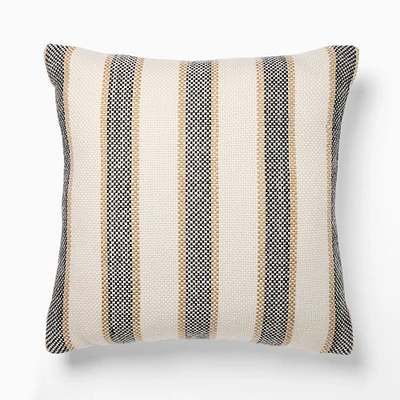 Outdoor Cabana Stripe Pillow, 20x20, Fern Green