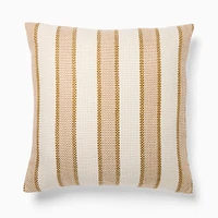 Outdoor Cabana Stripe Pillow, 20x20, Fern Green