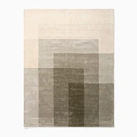 Ombre Blocks Rug, 5x8, Sandalwood