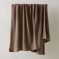 Stone Washed Cotton Throw, 50x60, Dark Olive