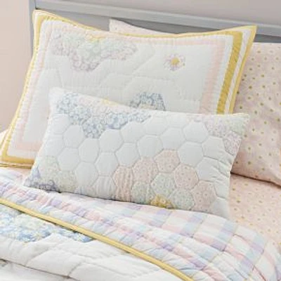 Daisy Quilted Lumbar Pillow Cover