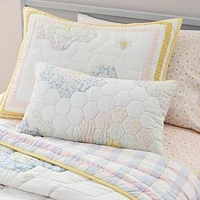 Daisy Quilted Lumbar Pillow Cover