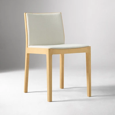 Como Dining Chair, Twill,  Alabaster, Blonde