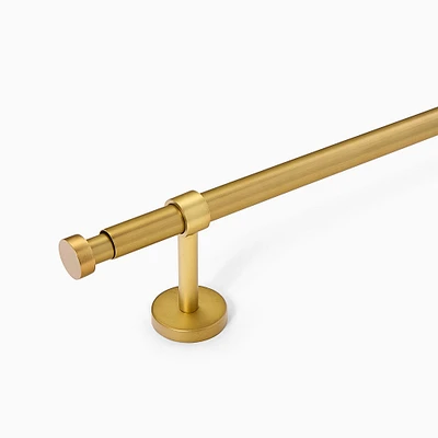 Low Profile Adjustable Rod, Antique Brass, Metal, 28-48 inches