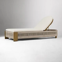 Porto Outdoor Chaise Lounger, Driftwood, Pearl Gray