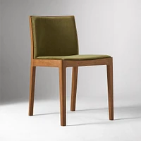 Como Dining Chair, Twill,  Alabaster, Blonde