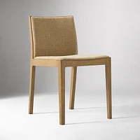 Como Dining Chair, Twill,  Alabaster, Blonde