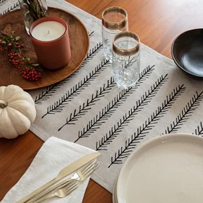 Black Feather Table Runner