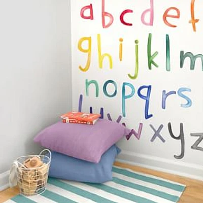 Color Story Lowercase Alphabet Peel & Stick Wallpaper, WE Kids