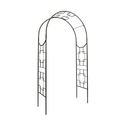 Square Arbor, Wrought Iron, 52"W x 22"D x 98"H, Graphite