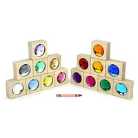 Large Gem Block Collection w/ Tray, WE Kids