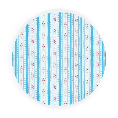 Mabel Vintage Floral Stripe Placemat, Circle