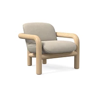 Benson Chair Poly Yarn Dyed Linen Weave Alabaster Blonde