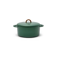 3.5 Quart Round Cast-Iron Dutch Oven Blueberry