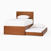 Gemini Twin Bed With Trundle Pack Walnut