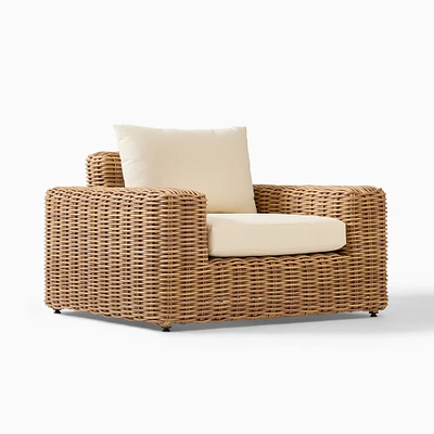 Westport Outdoor Lounge Chair, Natural, Alabaster