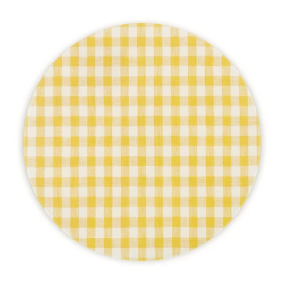 Wadsworth Goldenrod Gingham Placemat, Circle