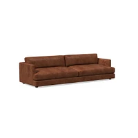 Haven 60" Sofa, Down Blend, Saddle Leather, Nut, Concealed Supports