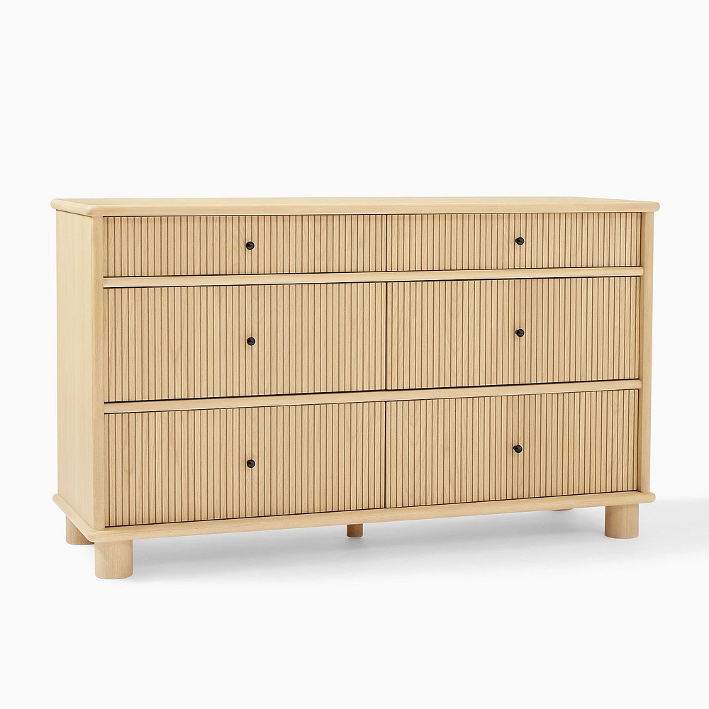 Elora 6-Drawer Dresser, Blonde Oak