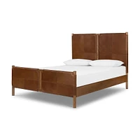 Sackett Leather Bed, Heirloom Sienna, Queen