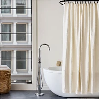 Trailing Ferns Matelasse Shower Curtain, 72x74, White