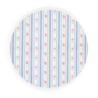 James Vintage Floral Stripe Placemat, Circle