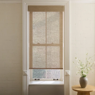 Custom Natural Sheer Cordless Shade, Snow White, 48Lx20W