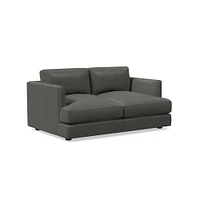 Haven 60" Sofa, Down Blend, Saddle Leather, Nut, Concealed Supports