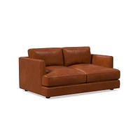 Haven 108" Sofa, Down Blend, Weston Leather, Cinnamon, Concealed Supports