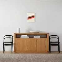 Retro Stripes by Celeste Duffy, White Wood Frame, Full Bleed, 11x14