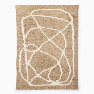 Scribble Shag Rug, Slate, 5x8