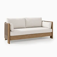 Porto Outdoor 66" Loveseat, Driftwood, Pearl Gray