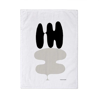 100 percent Deluxe Cotton and Screen Print Tea Towel Yellow