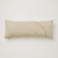 Outdoor Woven Arches Pillow, 20"x20", Natural