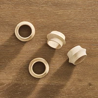 Tira Wood Napkin Rings, Light Wood, Set of 4