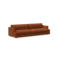 Haven 108" Sofa, Down Blend, Weston Leather, Cinnamon, Concealed Supports