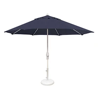 Round Market Aluminum Outdoor 11Ft Umbrella, Bronze, Vanilla