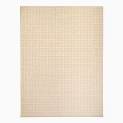 Custom Wool Grid Rug, 2'x2', Parchment